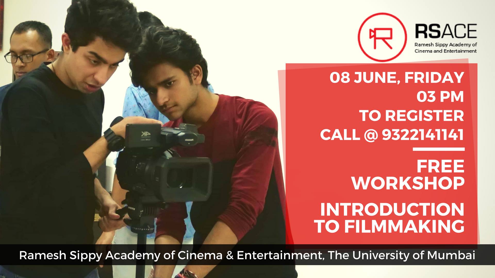 Presents Free Wordshop on Introduction to Filmmaking