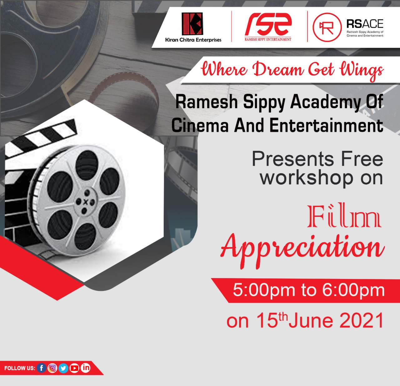 Presents Free Workshop on Film Appreciation