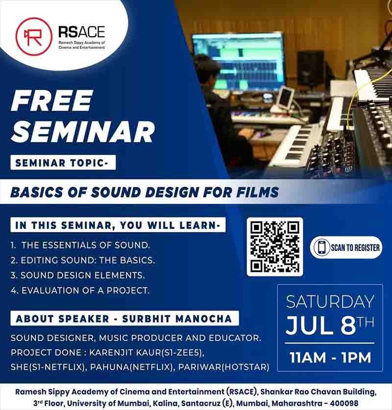 Free Seminar on: Basics Of Sound Design For Films