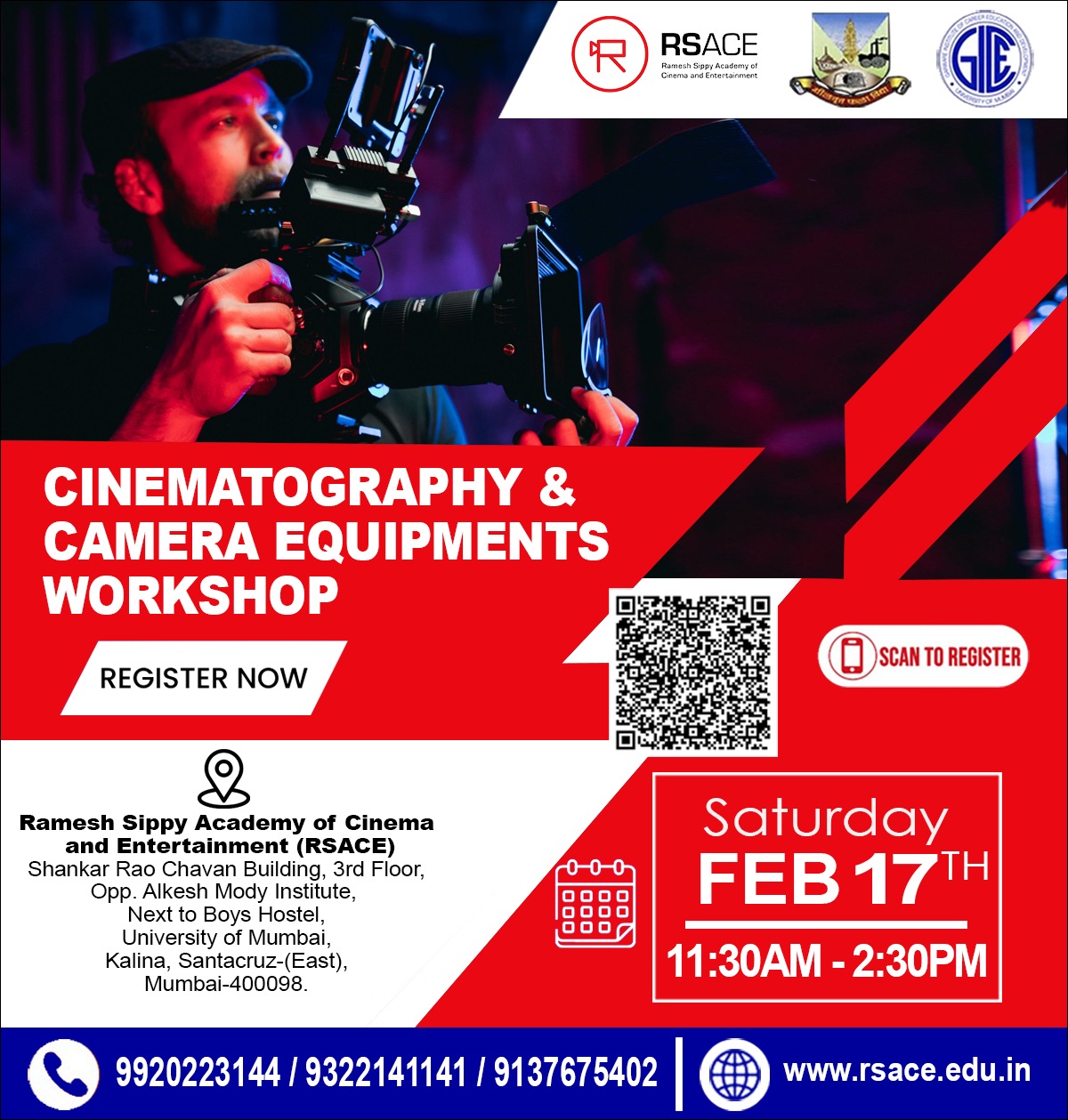 Cinematography & Camera Equipments Workshop