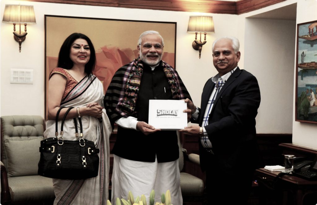 Ramesh Sippy Sir with Prime Minister Narendra Modi